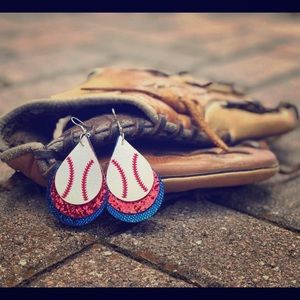 Handmade faux leather earrings